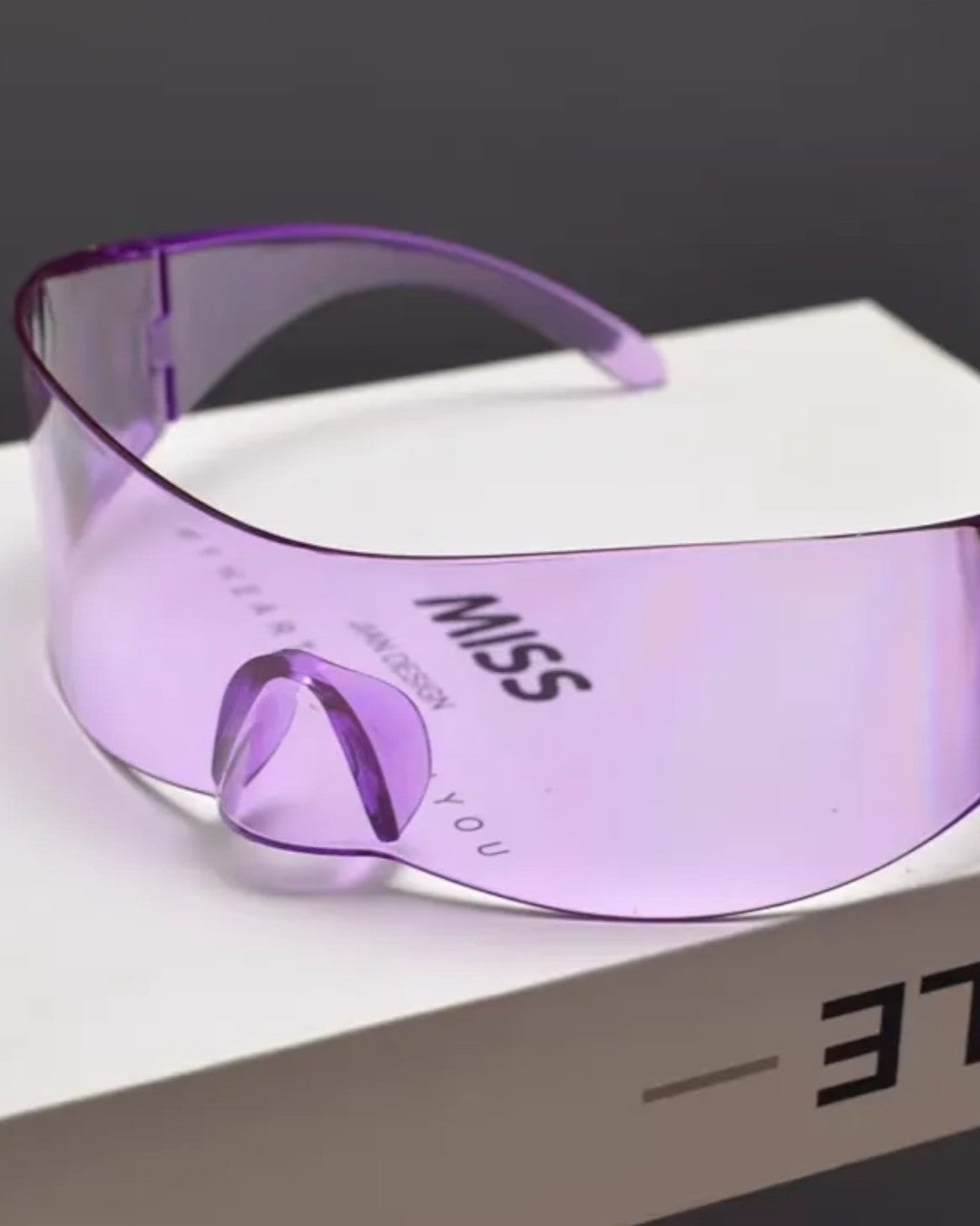 Additional detail view of Rimless Wrap-Around Sunglasses