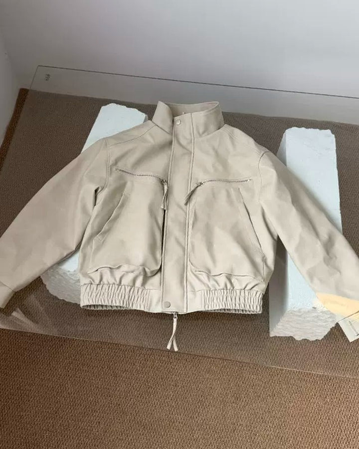 Additional product image of Washed Multi-Zipper Flight Jacket