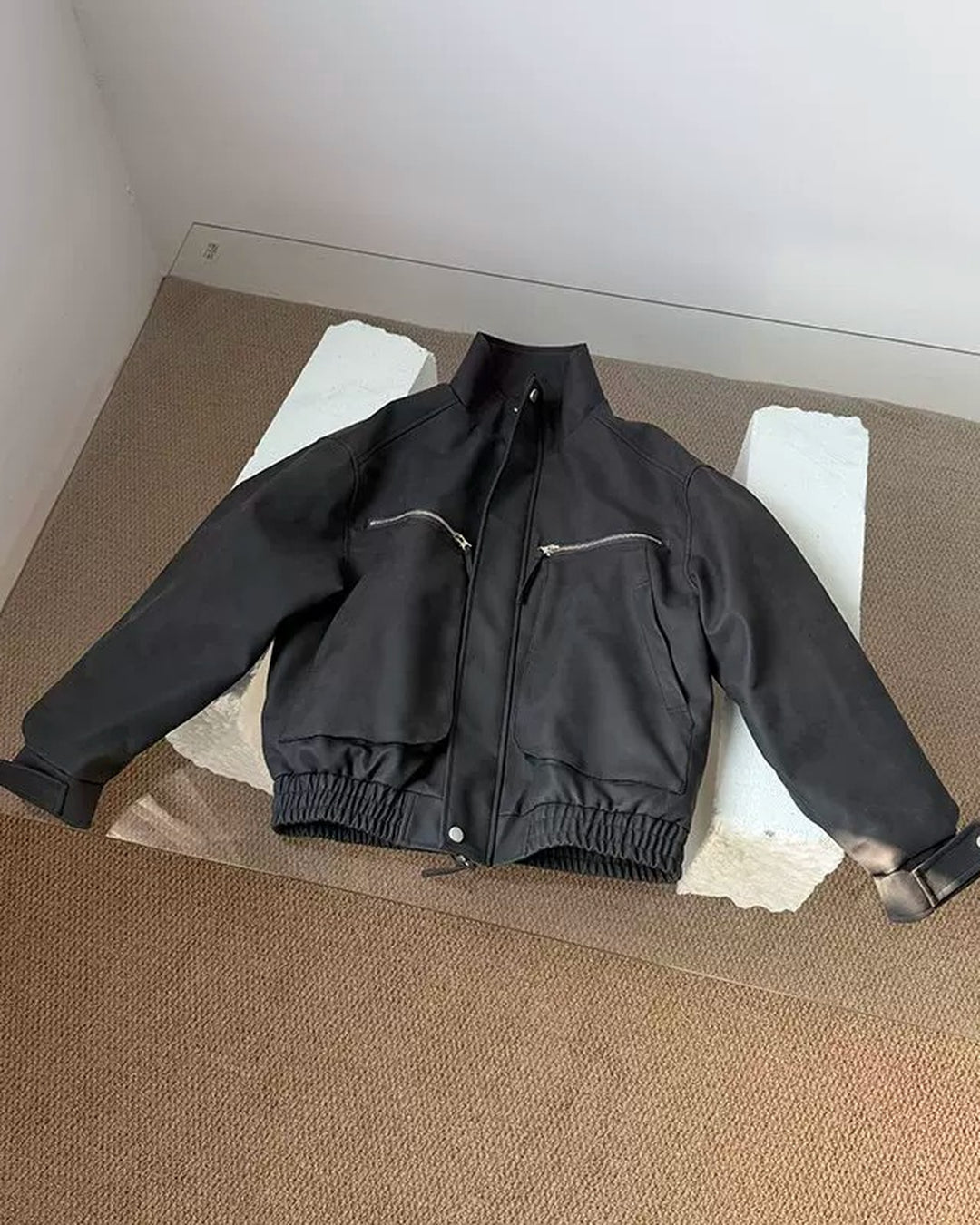 Additional product image of Washed Multi-Zipper Flight Jacket