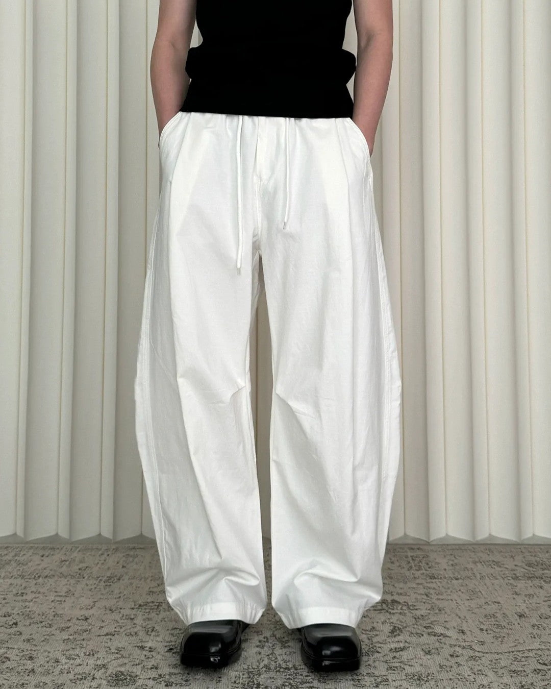 STEP BLOCK MT087 Baggy Balloon Cargo Pants - High-Street Utility Wear