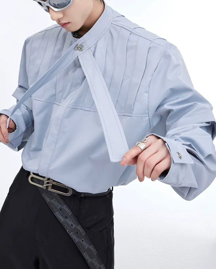 Back view of Bow Tie Layered Shirt