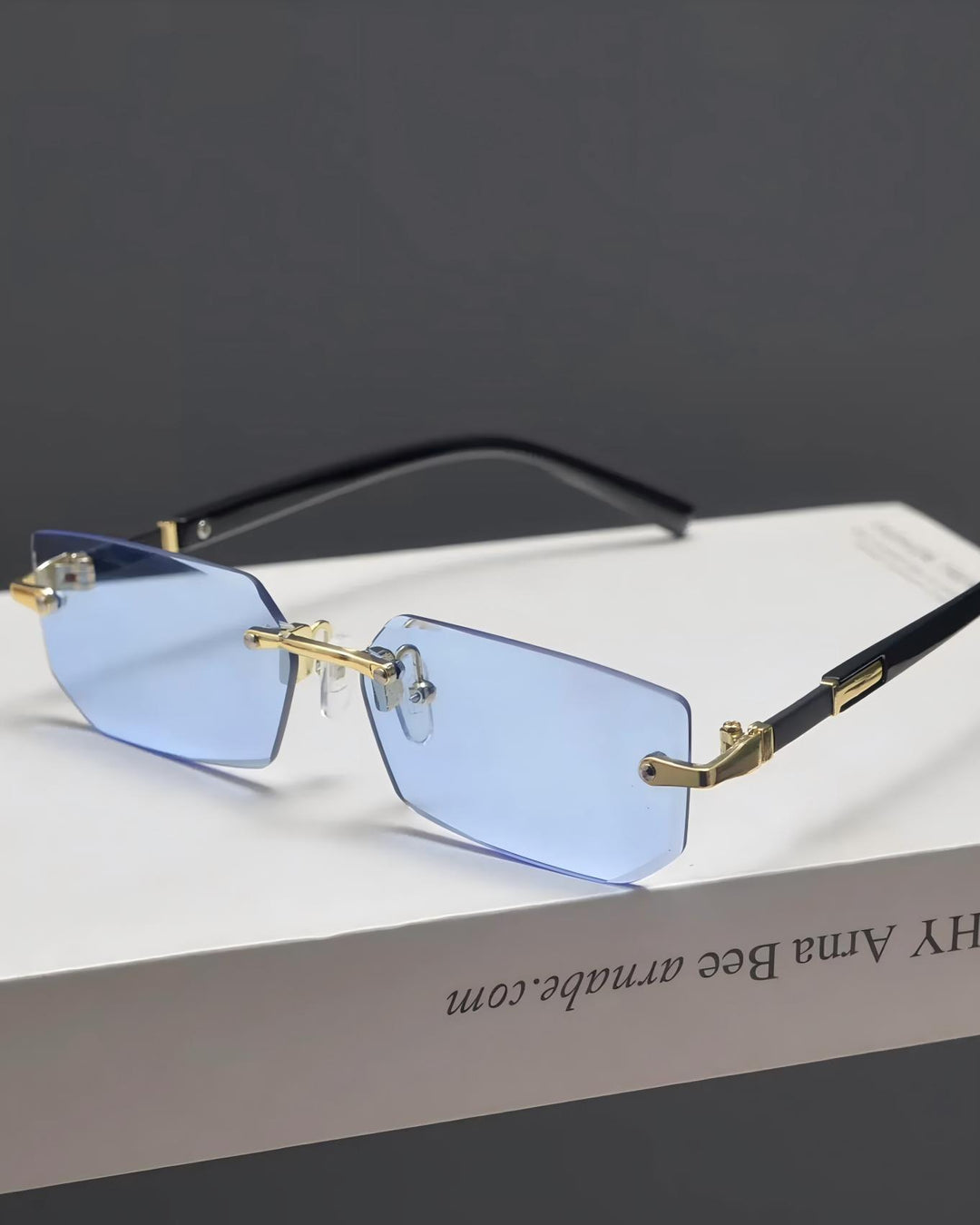 BRYNOR Rimless Gradient Rectangle Sunglasses product photo