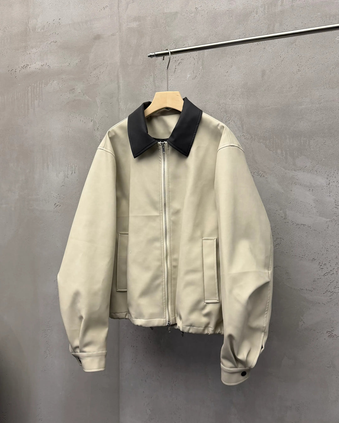 Additional product image of Contrast Collar Harrington Jacket