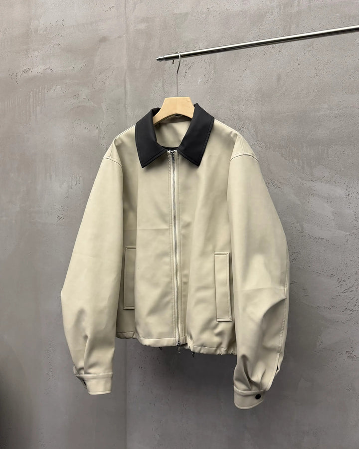 Additional product image of Contrast Collar Harrington Jacket