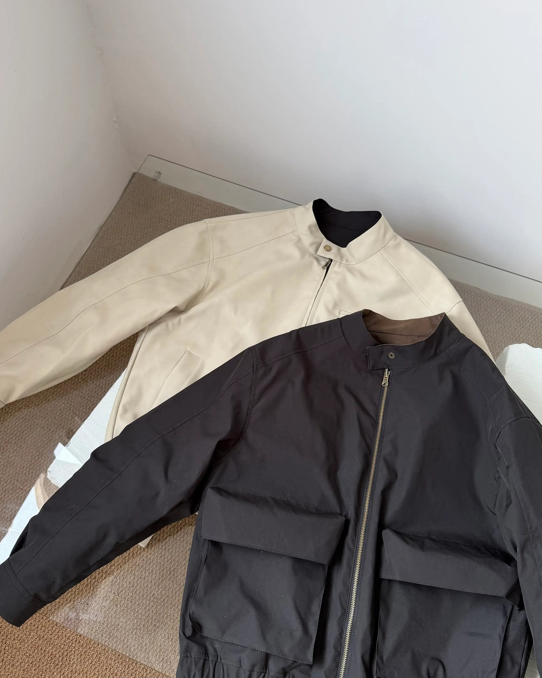 Additional product image of Minimalist Harrington Zip-Up Jacket