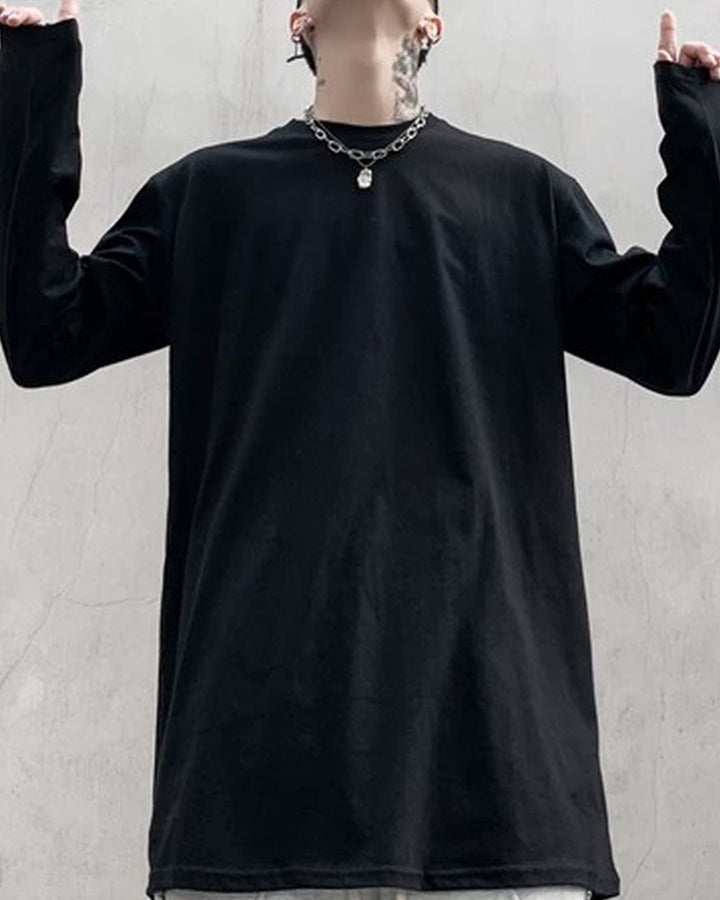 Front view of Raw Edge V-Neck Long Sleeve Base Layer
