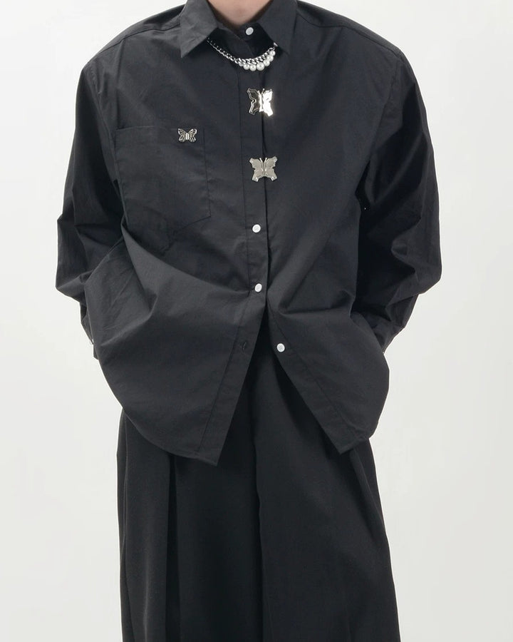 Additional product image of Butterfly Detail Loose Fit Shirt