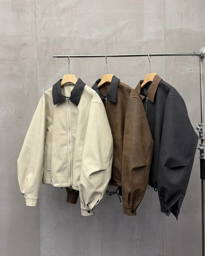 Additional product image of Contrast Collar Harrington Jacket