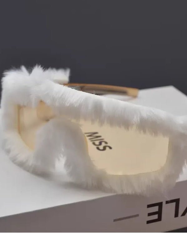 BRYNOR Fluffy Fuzzy Y2K Sunglasses product photo