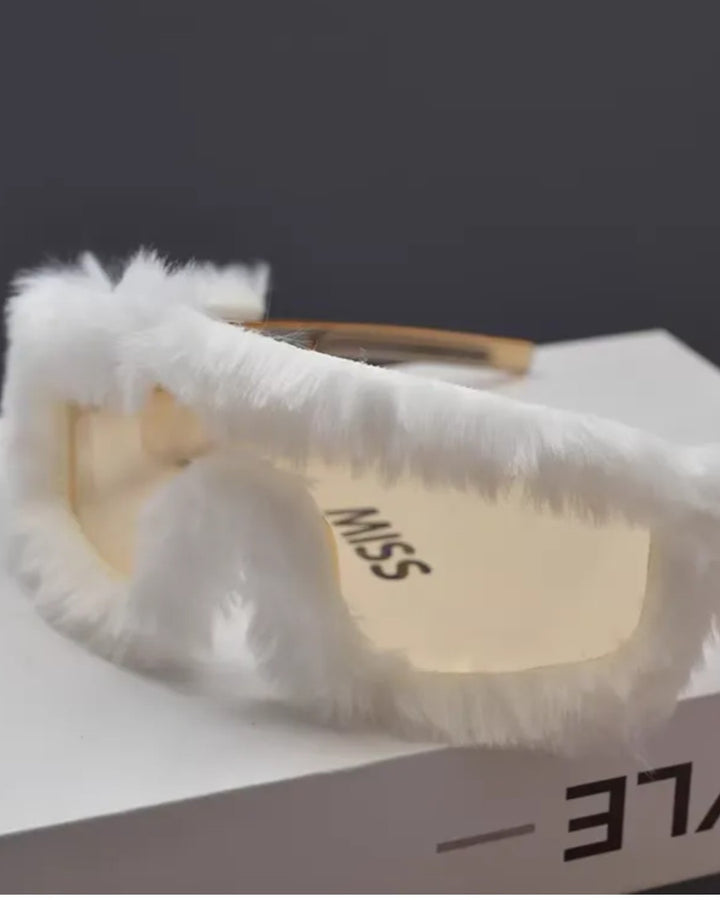 BRYNOR Fluffy Fuzzy Y2K Sunglasses product photo