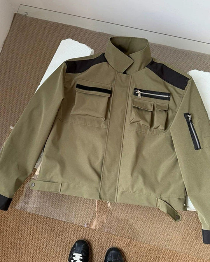 Additional product image of Multi-pocket Utility Zip-Up Jacket