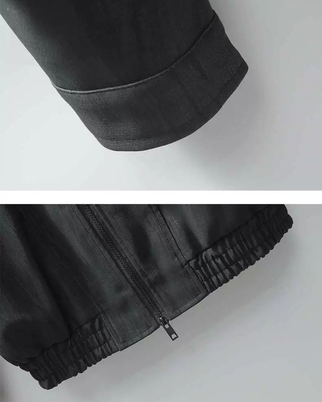 Additional product image of Washed Oversized Stand Collar Bomber Jacket