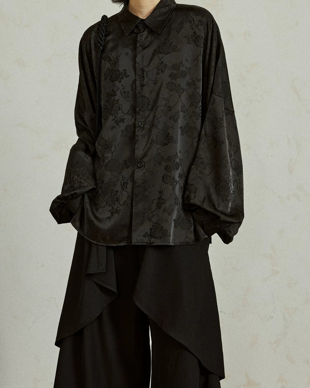 Back view of Jacquard Loose Fit Shirt