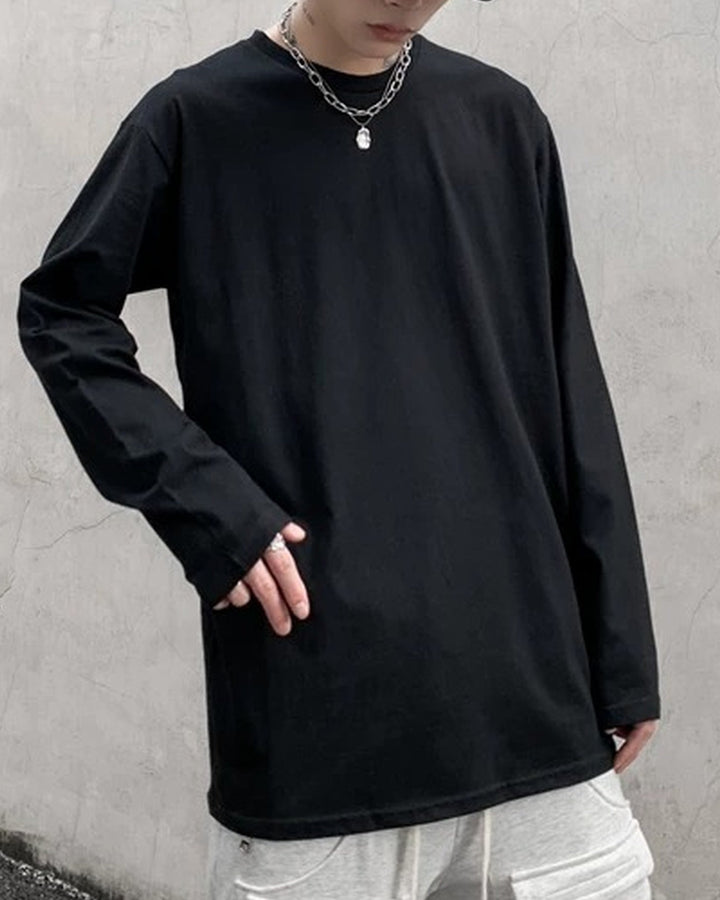 Close-up detail of Raw Edge V-Neck Long Sleeve Base Layer