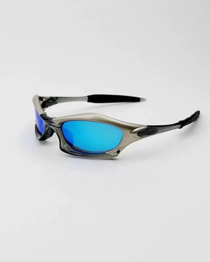 Lifestyle styling view of Wrap-Around Y2K Sunglasses