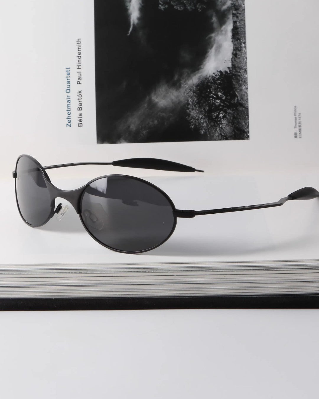 Close-up detail of Oval Retro Sunglasses