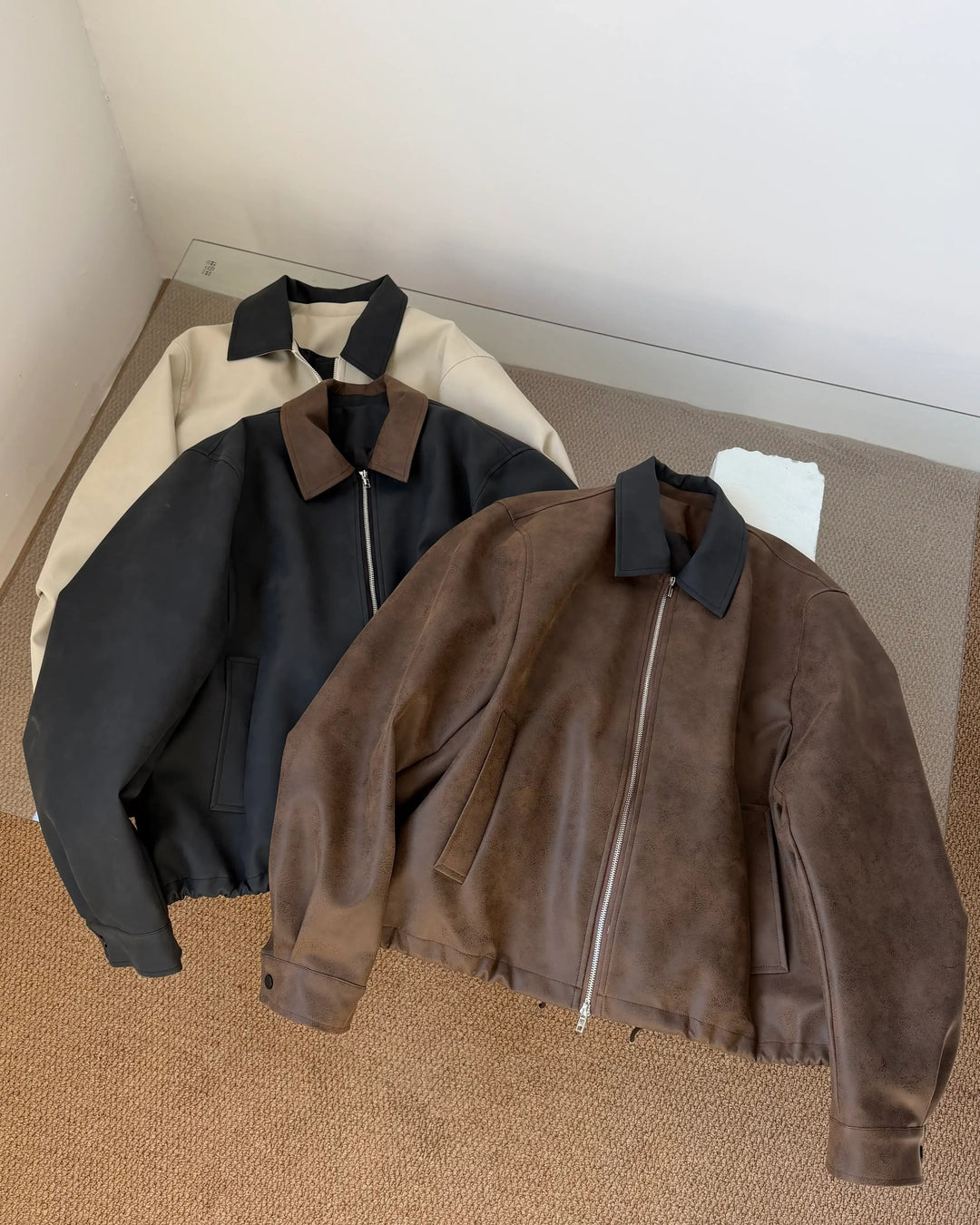 Additional product image of Contrast Collar Harrington Jacket