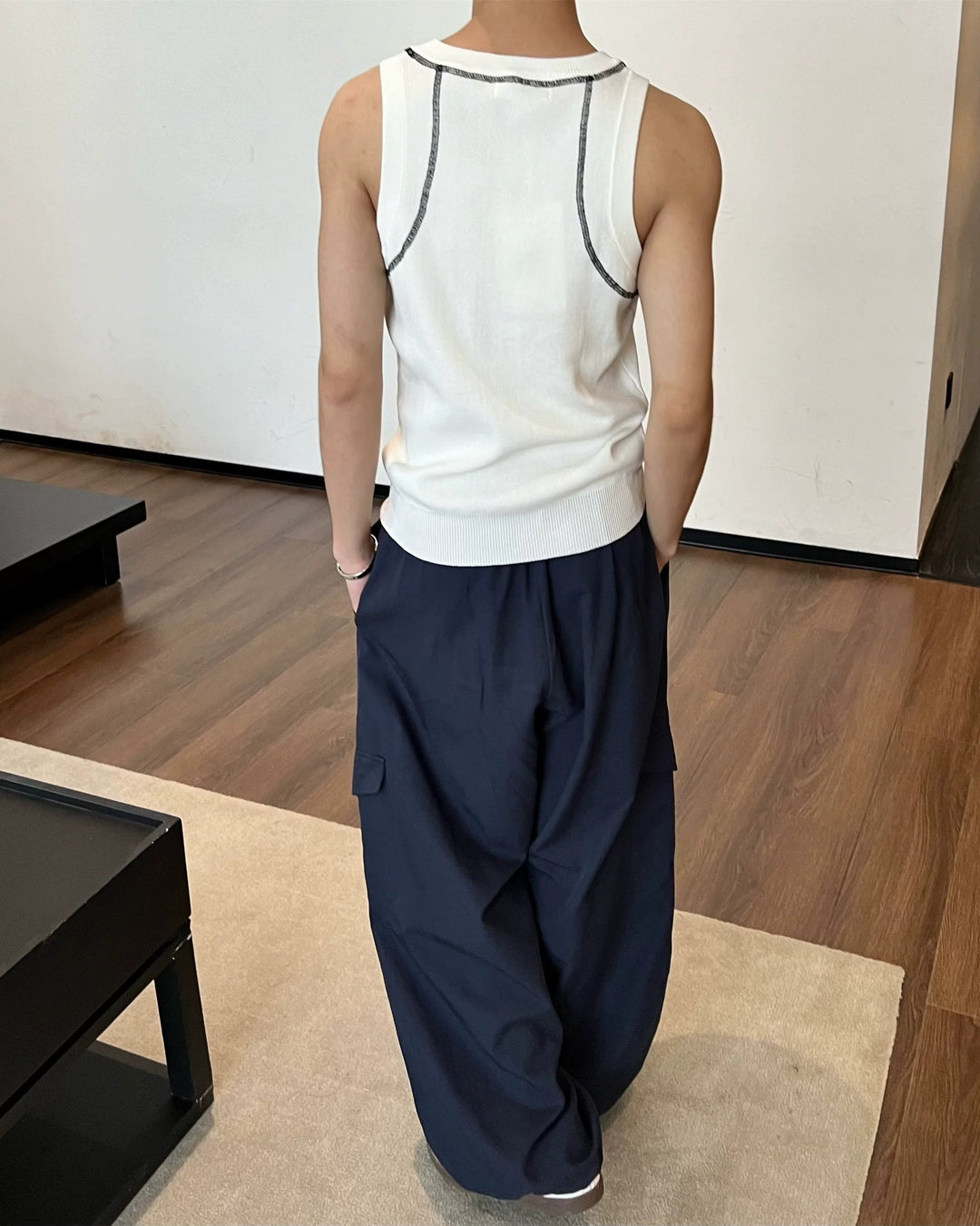Additional product image of Contrast Stitch Knit Tank Top