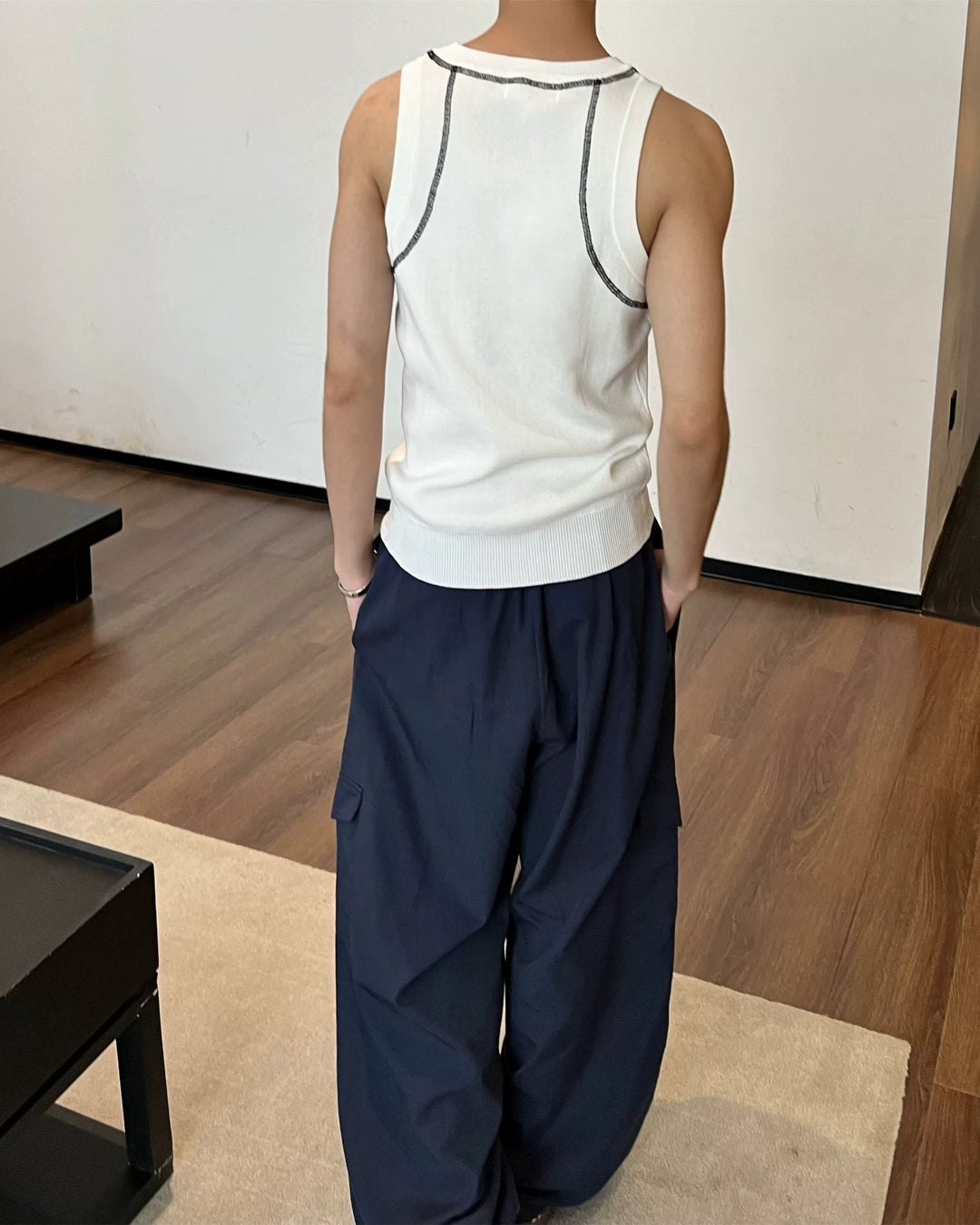 Additional product image of Contrast Stitch Knit Tank Top