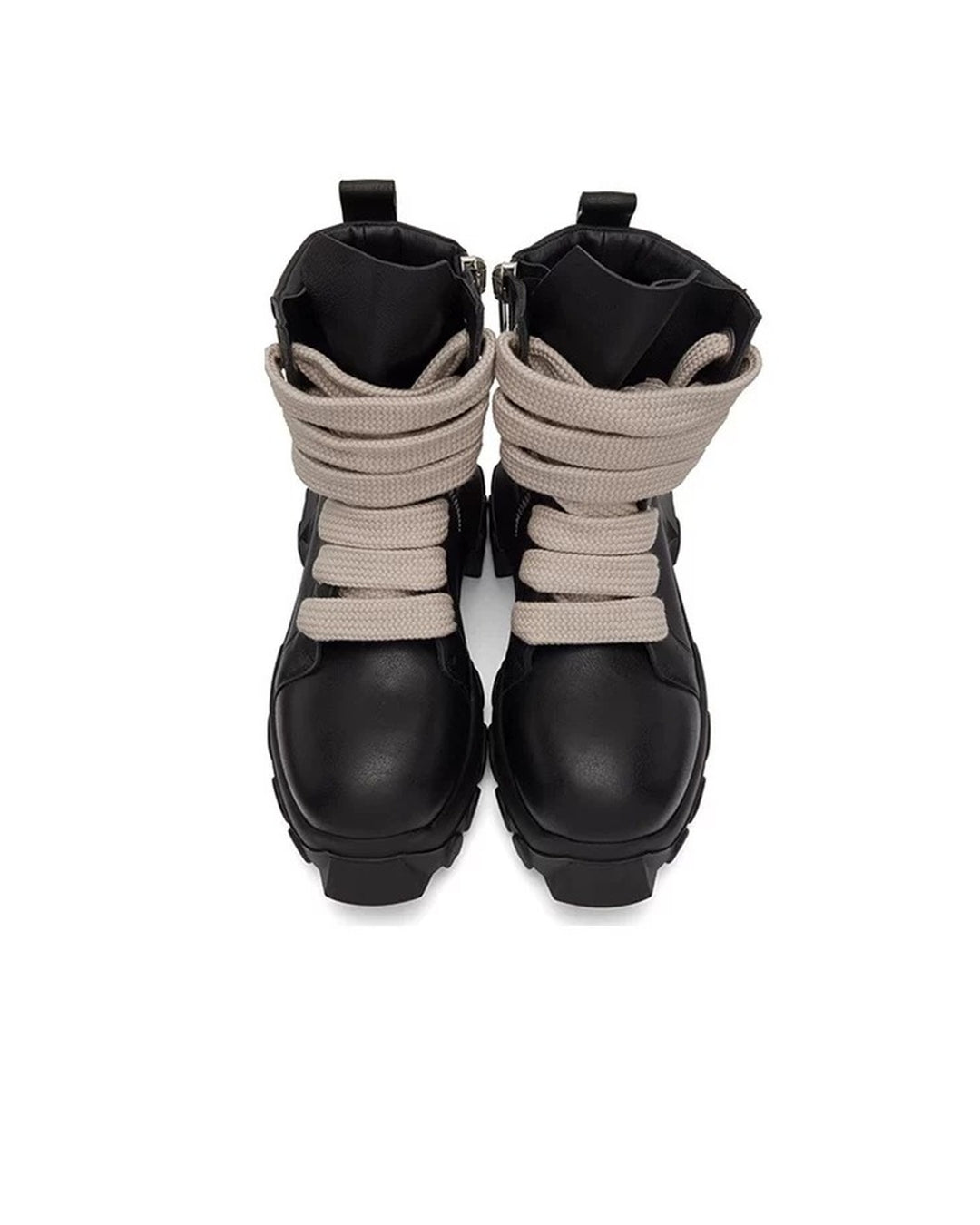 Additional product image of Black and Beige Chunky Platform High-Top Shoes