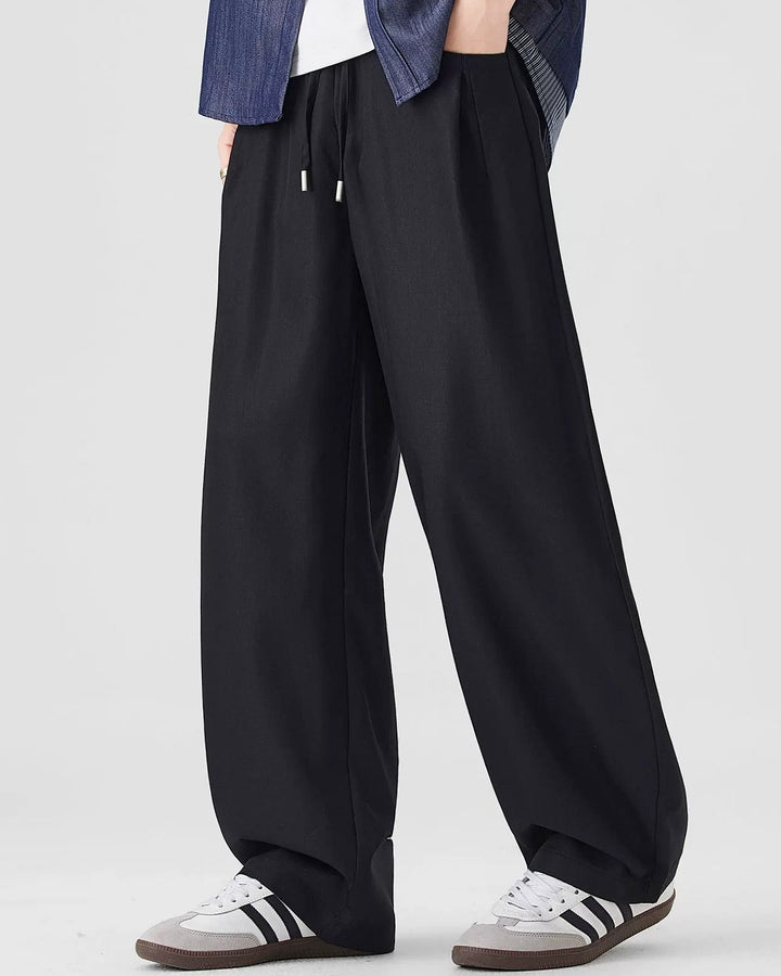 Back view of Drawstring Wide Leg Sweatpants
