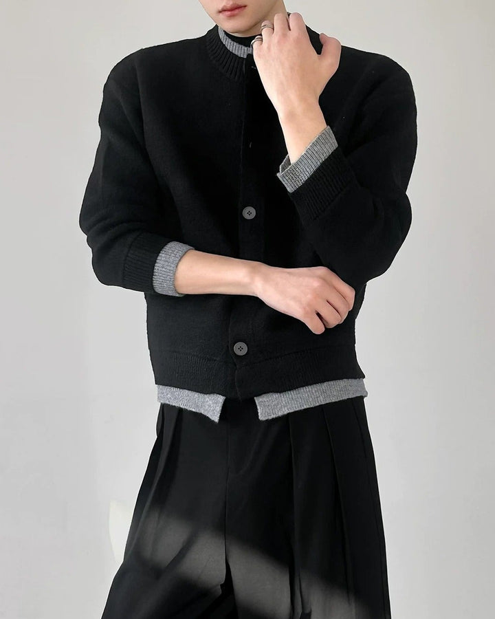 Additional product image of Contrast Trim Knit Cardigan