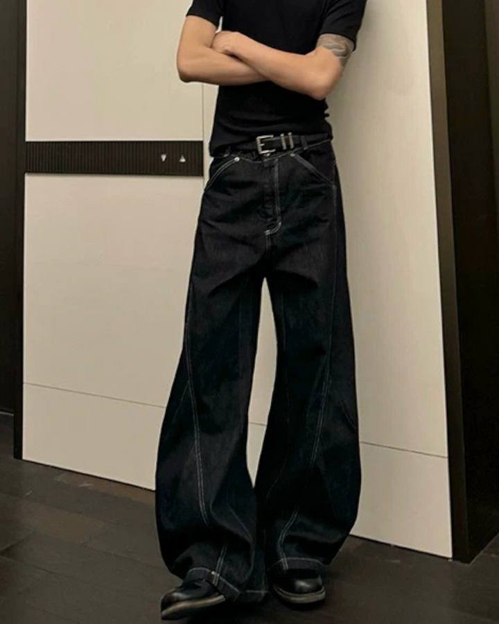Additional product image of Minimalist Black Wide Leg Jeans