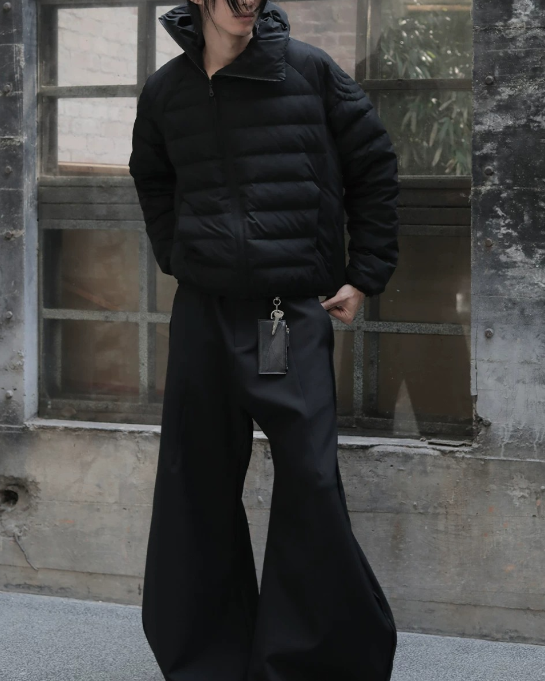 Back view of Lightweight Hooded Puffer Jacket