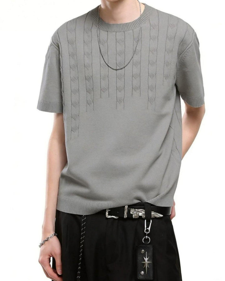 Additional product image of Cable Knit Oversized T-Shirt