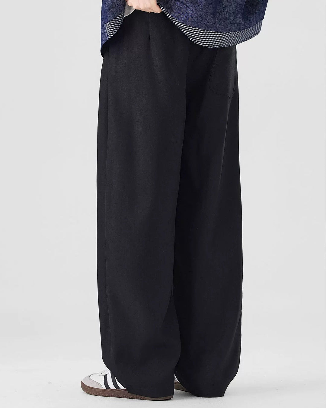 Lifestyle styling view of Drawstring Wide Leg Sweatpants