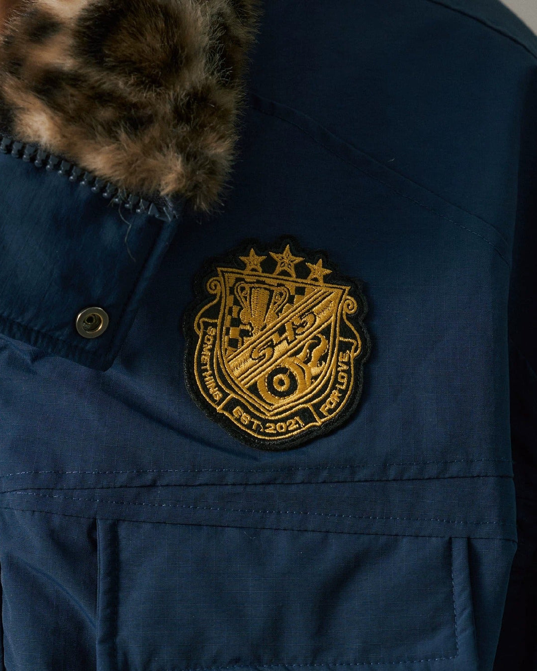 Back view of Shearling Collar Work Jacket