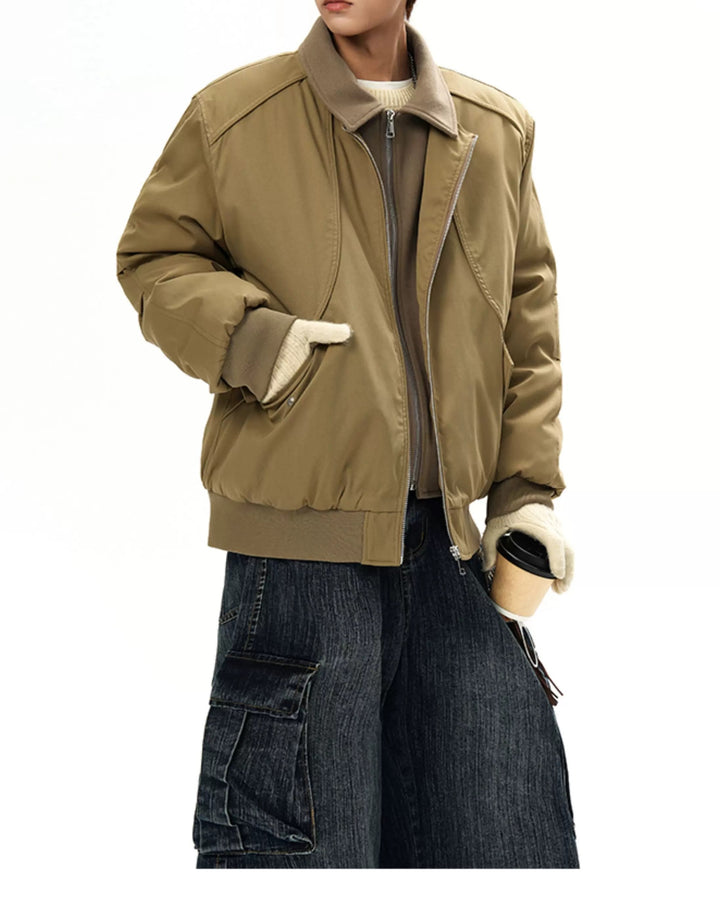 Additional product image of Shearling Collar Water-Resistant Workwear Bomber Jacket