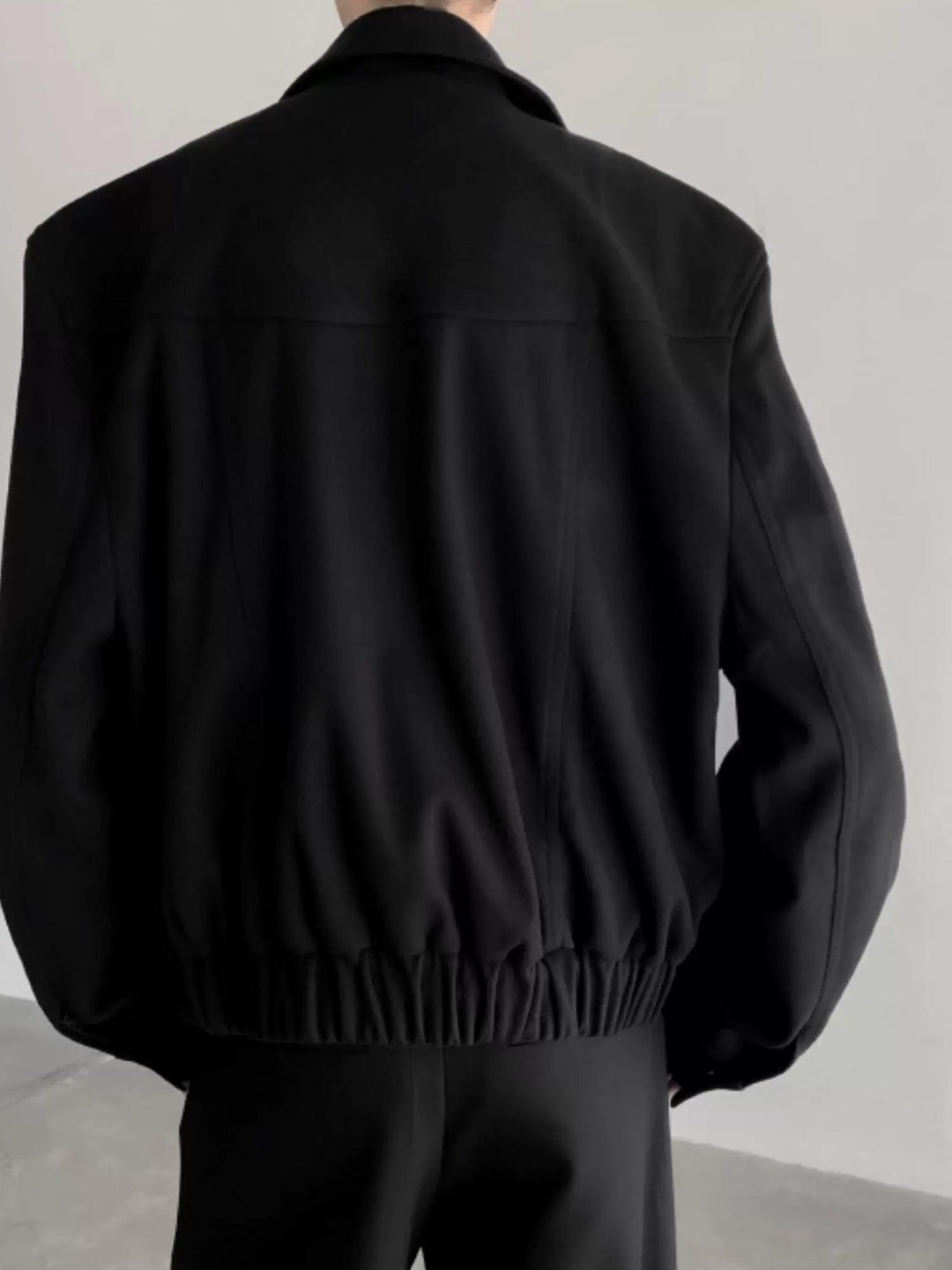 Additional product image of Minimalist Stand Collar Oversized Workwear Bomber Jacket