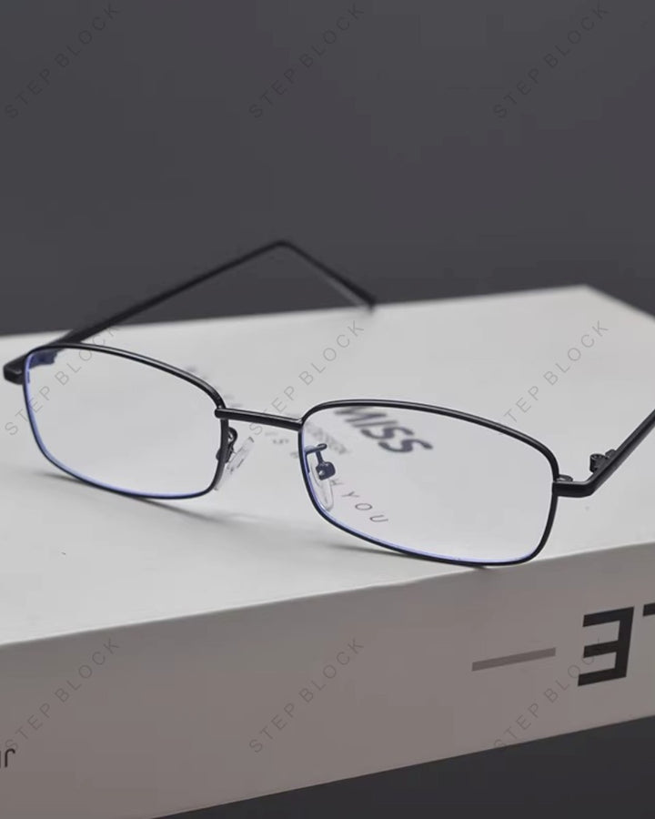 STEP BLOCK AC183 Retro Rectangular Eyeglasses 