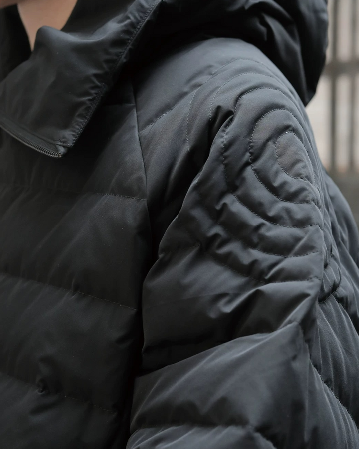 Front view of Lightweight Hooded Puffer Jacket