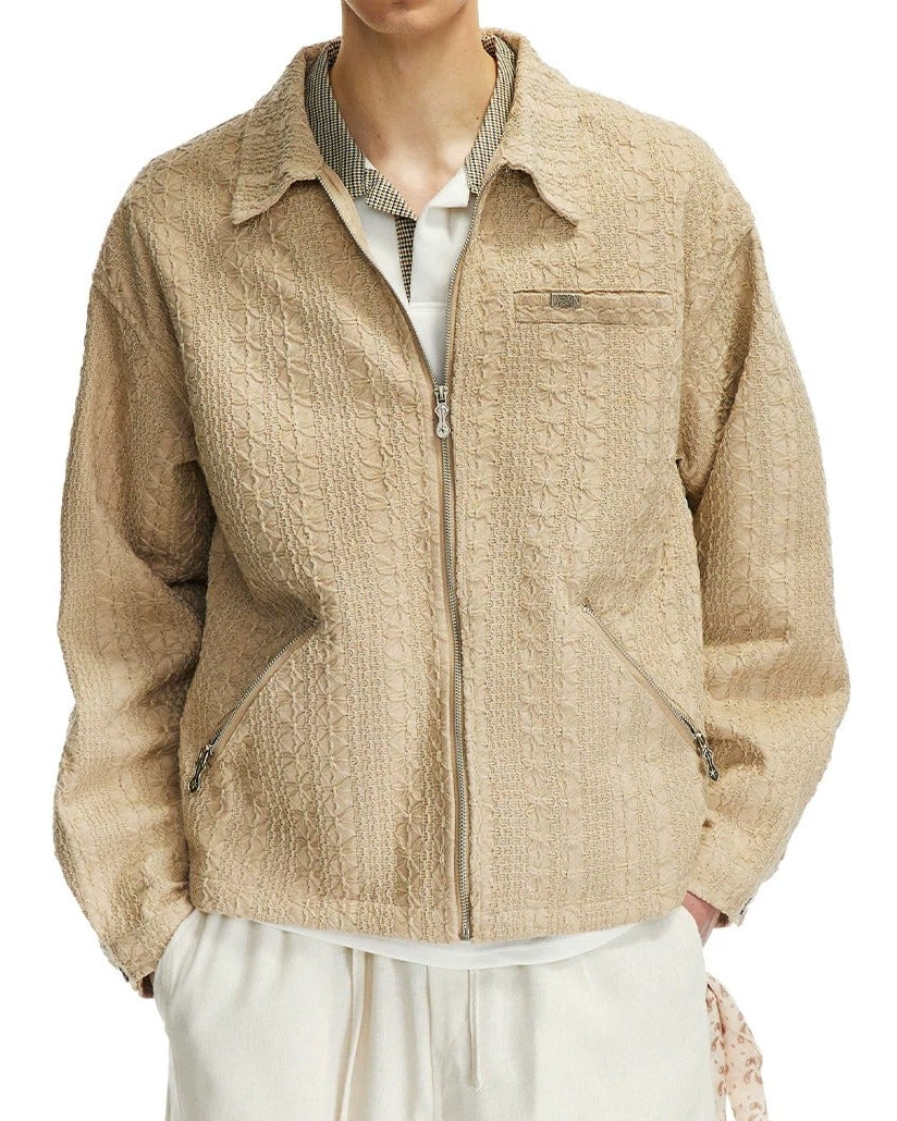 Additional product image of Textured Camp Collar Harrington Jacket