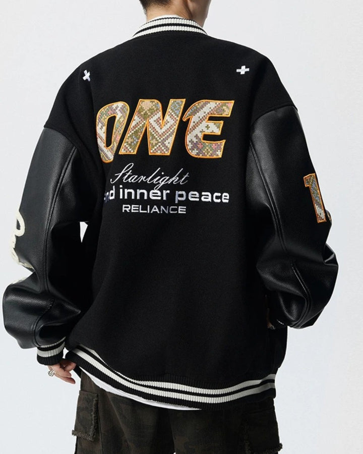 Close-up detail of Varsity Letterman Jacket