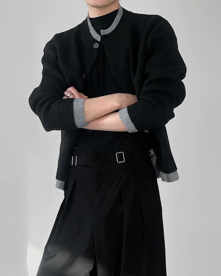 Additional product image of Contrast Trim Knit Cardigan