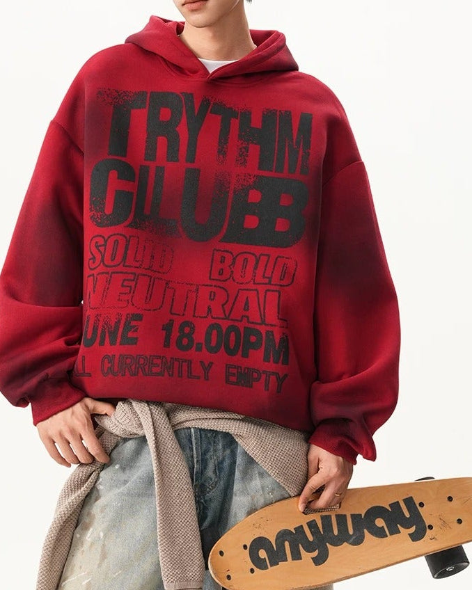 Front view of Graphic Oversized Hoodie