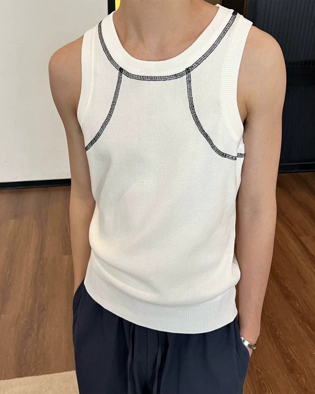 Additional product image of Contrast Stitch Knit Tank Top