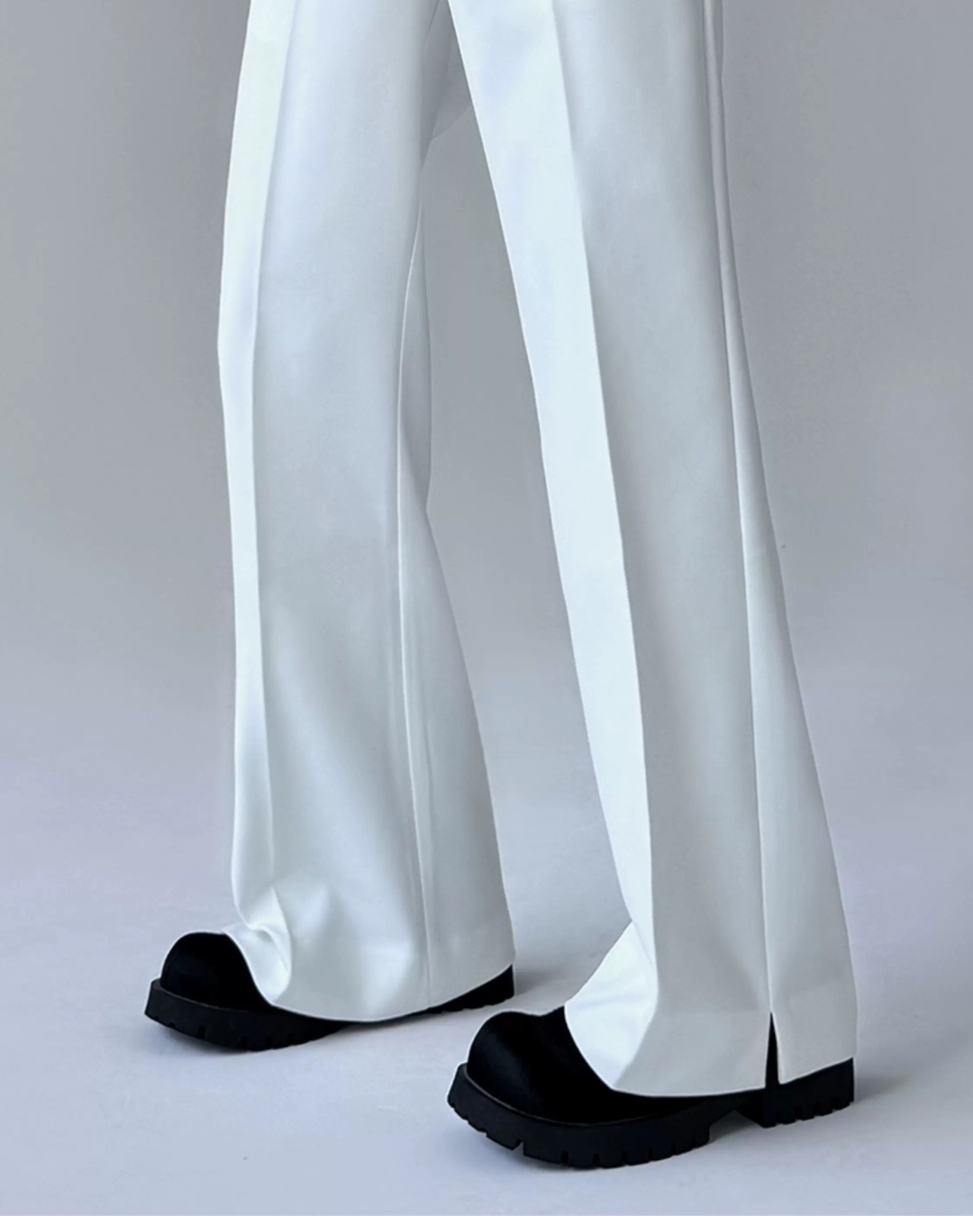 Back view of Minimalist Wide Leg Casual Pants