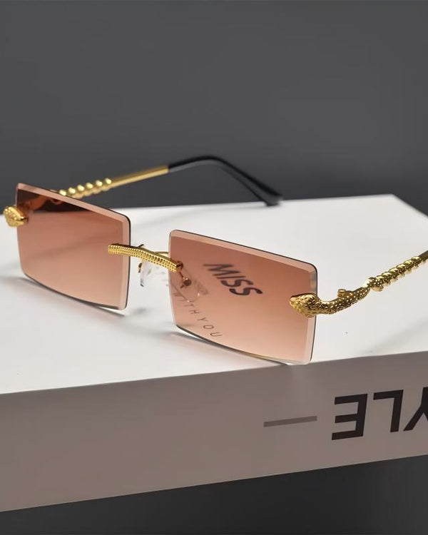 BRYNOR Rimless Tinted Rectangle Sunglasses product photo