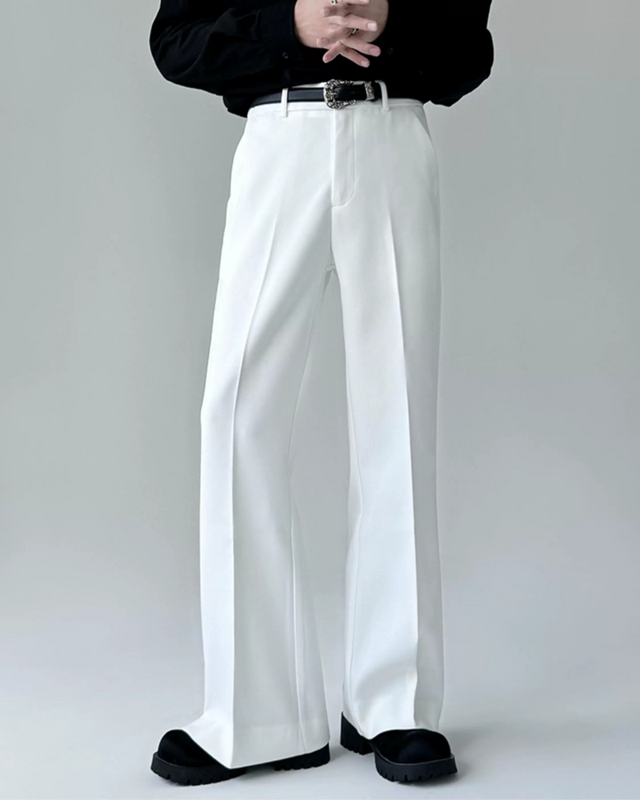 Lifestyle styling view of Minimalist Wide Leg Casual Pants