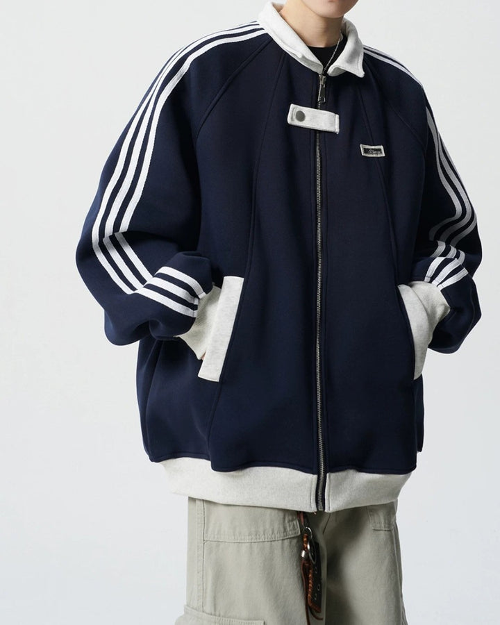 Close-up detail of Minimalist Track Jacket