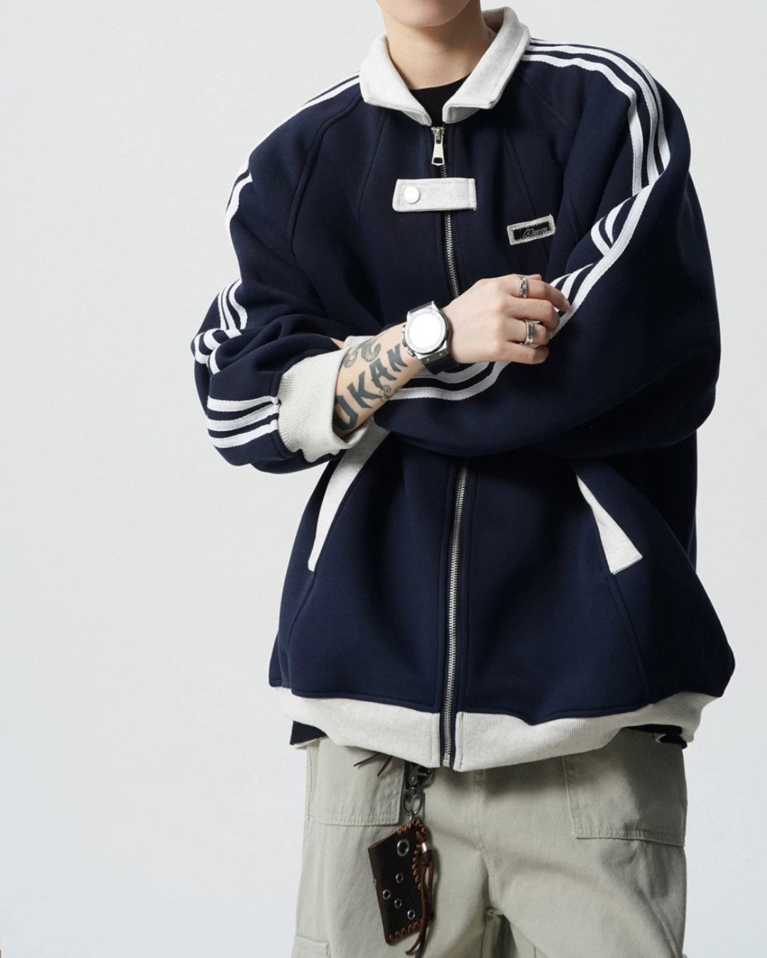 Side view of Minimalist Track Jacket