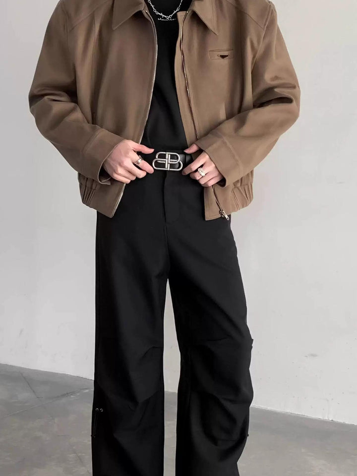 Additional product image of Minimalist Stand Collar Oversized Workwear Bomber Jacket