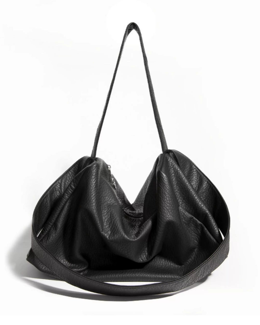 Additional product image of Oversized Black Leather-Look Crossbody and Shoulder Bag