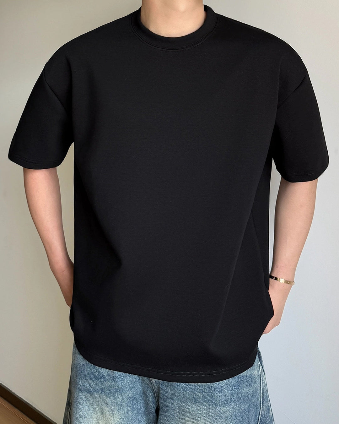 Additional product image of Slim Fit / Relaxed Fit 2-pack Basic Crew Neck Long Sleeve T-Shirt