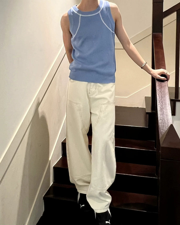 Additional product image of Contrast Stitch Knit Tank Top