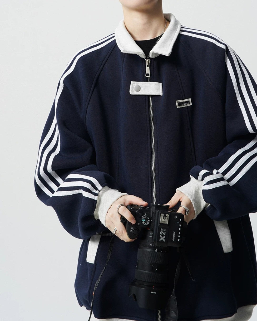 Back view of Minimalist Track Jacket